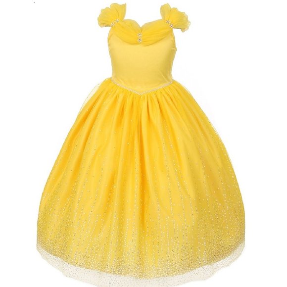 Little Girl Kids Girl Toddler Rhinestone Sparkly Princess Pageant Flower girl